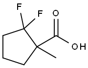Cyclopentanecarboxylic acid, 2,2-difluoro-1-methyl- Structure