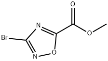 3-溴-1,2,4-噁二唑-5-甲酸甲酯 结构式