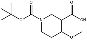 1-(叔丁氧基羰基)-4-甲氧基哌啶-3-羧酸,1784630-28-9,结构式