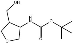 (4-Hydroxymethyl-tetrahydro-furan-3-yl)-carbamic acid tert-butyl ester,1784684-32-7,结构式