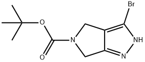 tert-Butyl 3-bromo-4,6-dihydropyrrolo[3,4-c]pyrazole-5(2H)-carboxylate Struktur