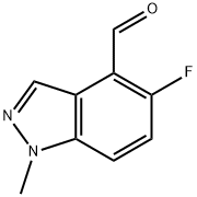 1H-Indazole-4-carboxaldehyde, 5-fluoro-1-methyl- Structure