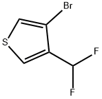 Thiophene, 3-bromo-4-(difluoromethyl)- Struktur