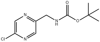 Carbamic acid, N-[(5-chloro-2-pyrazinyl)methyl]-, 1,1-dimethylethyl ester 结构式