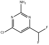 4-chloro-6-(difluoromethyl)pyrimidin-2-amine Struktur