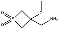 3-Thietanemethanamine, 3-methoxy-, 1,1-dioxide 化学構造式