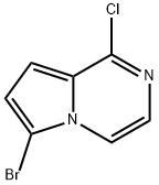 Pyrrolo[1,2-a]pyrazine, 6-bromo-1-chloro- Structure