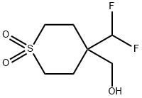 2H-Thiopyran-4-methanol, 4-(difluoromethyl)tetrahydro-, 1,1-dioxide Struktur