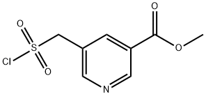 3-Pyridinecarboxylic acid, 5-[(chlorosulfonyl)methyl]-, methyl ester 结构式