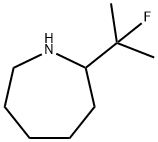 1H-Azepine, 2-(1-fluoro-1-methylethyl)hexahydro- Structure