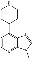 3H-Imidazo[4,5-b]pyridine, 3-methyl-7-(4-piperidinyl)- Struktur