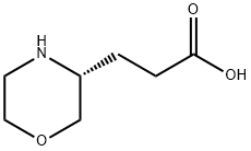 3-Morpholinepropanoic acid, (3R)- 化学構造式