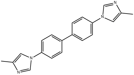 4,4'-双(4-甲基-1H-咪唑-1-基)-1,1'-联苯 结构式