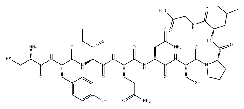 Glycinamide, L-cysteinyl-L-tyrosyl-L-isoleucyl-L-glutaminyl-L-asparaginyl-L-cysteinyl-L-prolyl-L-leucyl- Struktur