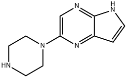 5H-Pyrrolo[2,3-b]pyrazine, 2-(1-piperazinyl)- 结构式