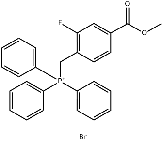 (2-Fluoro-4-methoxycarbonyl-benzyl)-triphenylphosphonium bromide Struktur