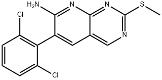 6-(2,6-dichlorophenyl)-2-(methylthio)pyrido[2,3-d]pyrimidin-7-amine(WXC05247) Structure