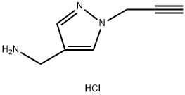 (1-(丙-2-炔-1-基)-1H-吡唑-4-基)甲胺二盐酸盐, 1795278-41-9, 结构式