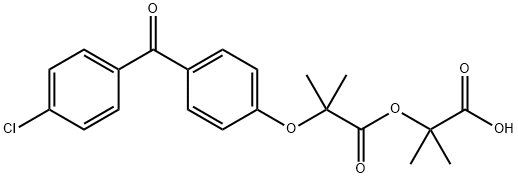 フェノフィブリン酸1-カルボキシル-1-メチルエチルエステル 化学構造式