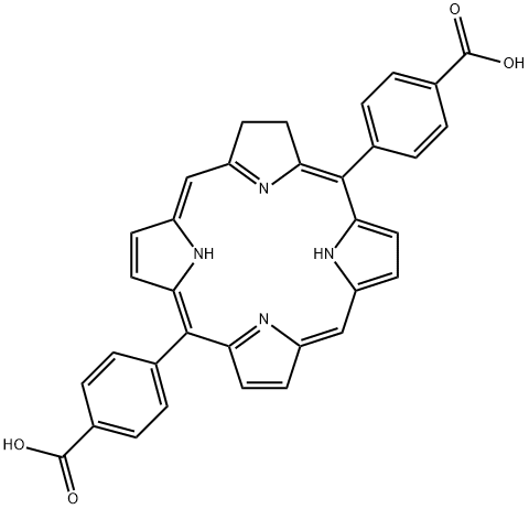 4,4'-(7,8-dihydro-21H,23H-porphine-5,15-diyl)bis-Benzoic acid Structure