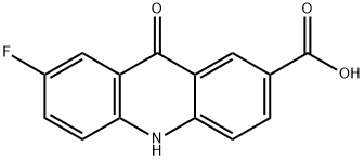 2-Acridinecarboxylic acid, 7-fluoro-9,10-dihydro-9-oxo- Structure