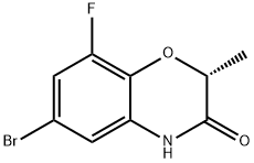 (R)-6-溴-8-氟-2-甲基-2H-苯并[B][1,4]噁嗪-3(4H)-酮, 1798336-08-9, 结构式