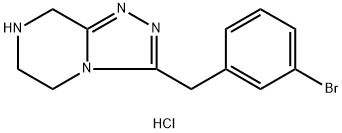 3-[(3-bromophenyl)methyl]-5H,6H,7H,8H-[1,2,4]triazolo[4,3-a]pyrazine dihydrochloride Struktur