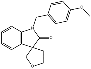 1'-(4-Methoxybenzyl)-4,5-dihydro-2H-spiro[furan-3,3'-indolin]-2'-one Struktur