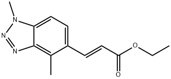 2-Propenoic acid, 3-(1,4-dimethyl-1H-benzotriazol-5-yl)-, ethyl ester, (2E)-|乙基 (2E)-3-(1,4-二甲基-1H-1,2,3-苯并三唑-5-基)丙-2-烯酯