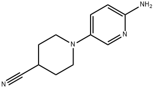 1-(6-amino-3-pyridyl)piperidine-4-carbonitrile Struktur