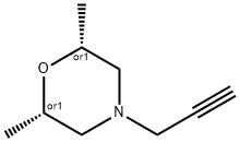 Morpholine, 2,6-dimethyl-4-(2-propyn-1-yl)-,(2R,6S)-rel- 化学構造式