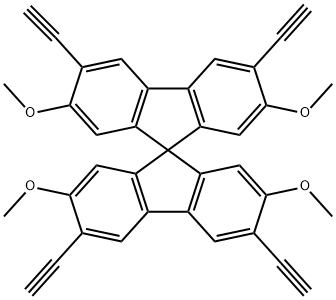 9,9'-Spirobi[9H-fluorene], 3,3',6,6'-tetraethynyl-2,2',7,7'-tetramethoxy- Struktur