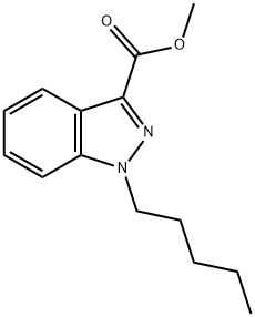 1H-Indazole-3-carboxylic acid, 1-pentyl-, methyl ester,1801338-28-2,结构式