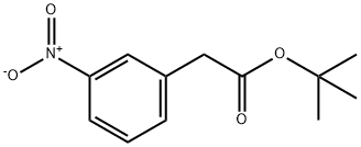 Benzeneacetic acid, 3-nitro-, 1,1-dimethylethyl ester Struktur