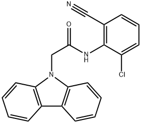 9H-Carbazole-9-acetamide, N-(2-chloro-6-cyanophenyl)-, 1801856-93-8, 结构式
