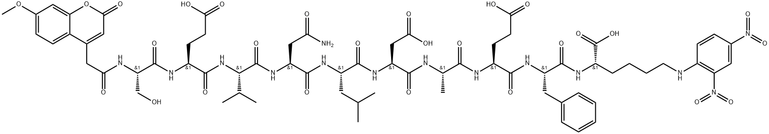 Mca-(Asn670,Leu671)-Amyloid β/A4 Protein Precursor770(667-675)-Lys(Dnp) ammonium acetate salt|Mca-(Asn670,Leu671)-Amyloid β/A4 Protein Precursor770(667-675)-Lys(Dnp) ammonium acetate salt