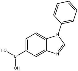 (1-苯基-1H-苯并[D]咪唑-5-基)硼酸, 1803179-52-3, 结构式