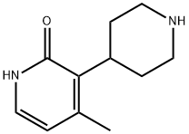 2(1H)-Pyridinone, 4-methyl-3-(4-piperidinyl)- Structure