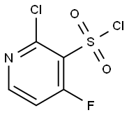 2-氯-4-氟吡啶-3-磺酰氯, 1803567-06-7, 结构式
