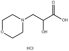 4-Morpholinepropanoic acid, α-hydroxy-, hydrochloride (1:1) Structure