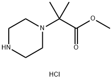 methyl 2-methyl-2-(piperazin-1-yl)propanoate dihydrochloride Structure