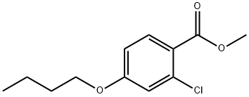 Benzoic acid, 4-butoxy-2-chloro-, methyl ester 化学構造式
