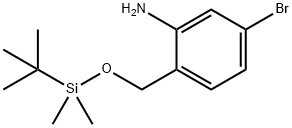 5-溴-2-(((叔丁基二甲基甲硅烷基)氧基)甲基)苯胺 结构式