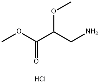 Propanoic acid, 3-amino-2-methoxy-, methyl ester, hydrochloride (1:1) Structure