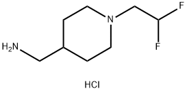 [1-(2,2-difluoroethyl)piperidin-4-yl]methanamine dihydrochloride Struktur