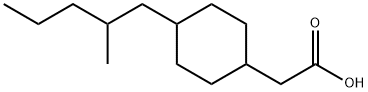 Cyclohexaneacetic acid, 4-(2-methylpentyl)- Structure