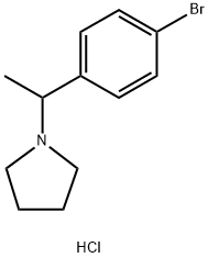 1-[1-(4-bromophenyl)ethyl]pyrrolidine hydrochloride Structure