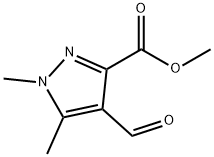 methyl 4-formyl-1,5-dimethyl-1H-pyrazole-3-carboxylate Struktur