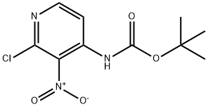 tert-butyl N-(2-chloro-3-nitropyridin-4-yl)carbamate Struktur