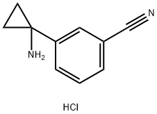 3-(1-氨基环丙基)苄腈盐酸盐 结构式